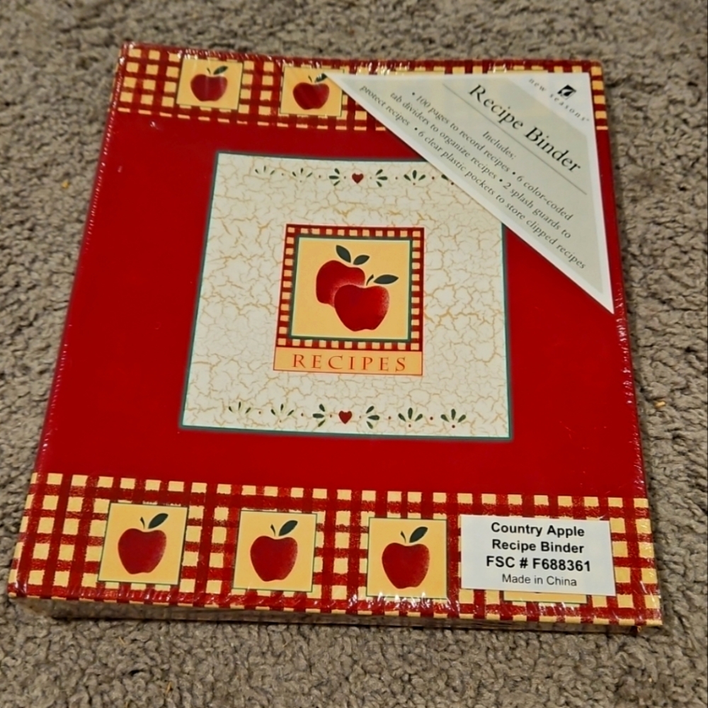 Avon Country Apple Recipe Binder NEW